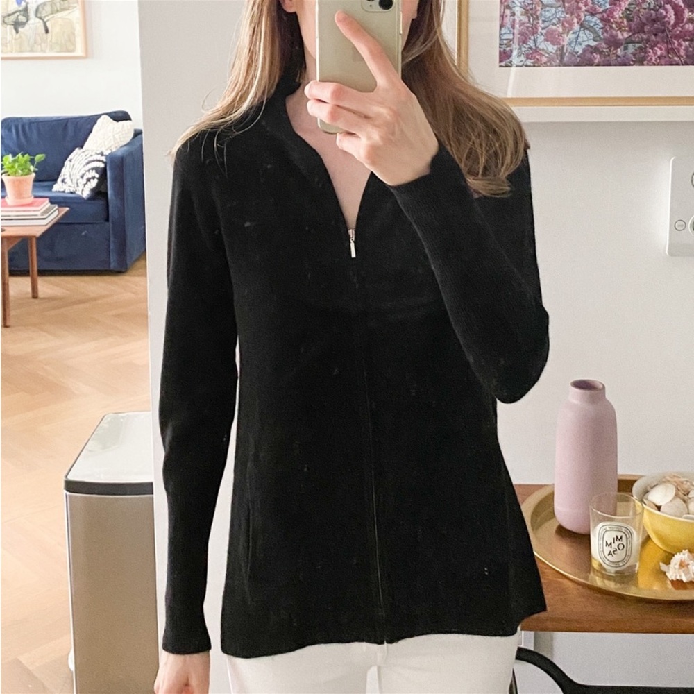 Max Studio cashmere zip up hoodie